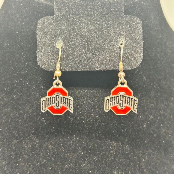 NCAA Ohio State Buckeyes Dangle Earrings - Picture 1 of 3